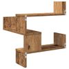 vidaXL Wall Corner Shelf Set of 2 Old wood Engineered wood