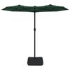 vidaXL Garden Parasol Green Polyester fabric, powder-coated iron Large