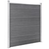 vidaXL Garden Fence WPC 139"x73.2" Gray