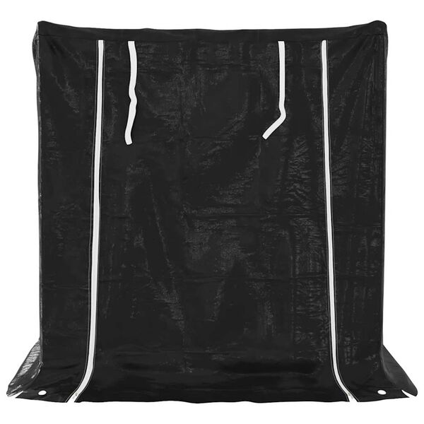 vidaxL Firewood Rack with Rain Cover 39.6"x39.6"x43.5" Galvanized Steel