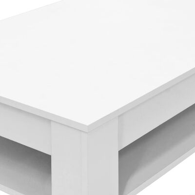 vidaXL Coffee Table Engineered Wood 43.3"x25.6"x18.9" White