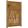 vidaXL Garden Gate 39.4x49.2" Corten Steel Grass Design