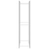 vidaXL Firewood Rack 43.3"x11"x45.7" Stainless Steel