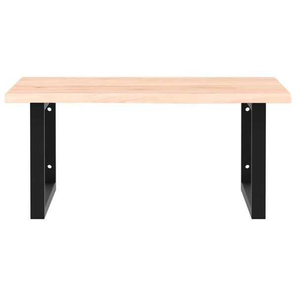 vidaXL Basin Shelf Wall Mounted Steel and Solid Wood Oak