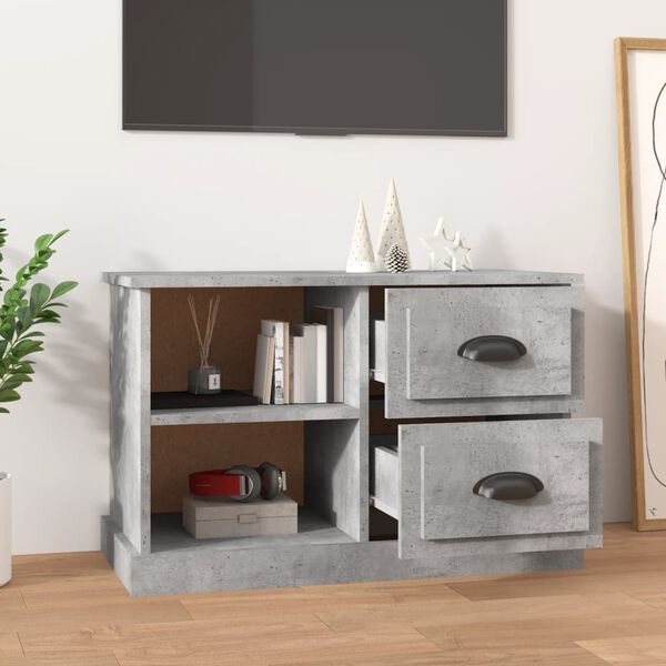 vidaXL TV Cabinet Concrete Grey Engineered Wood Medium TV Cabinet