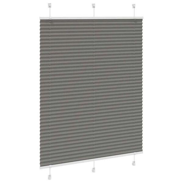 vidaXL Pleated Blind Anthracite Polyester 41.3 x 39.4 in