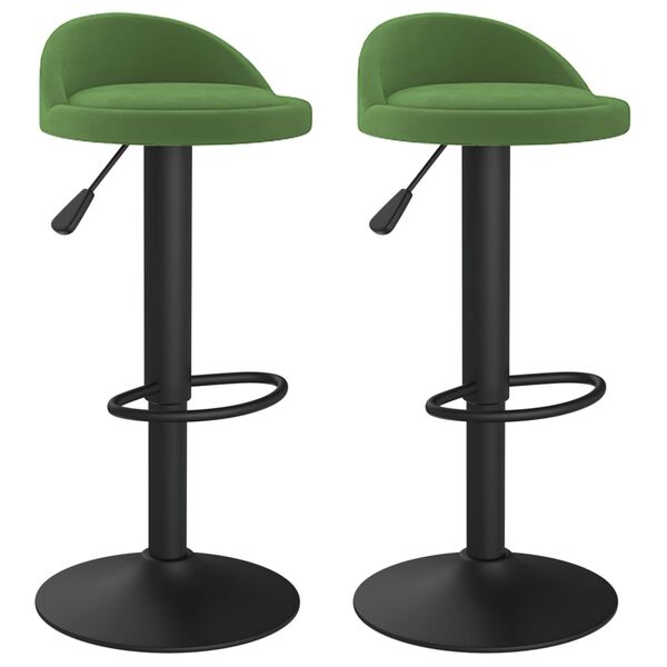 vidaXL Bar Stool Set of 2 Dark green