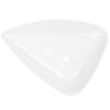 vidaXL Basin Ceramic White Triangle 25.4"x17.9"x4.5"