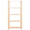 vidaXL 5-Tier Storage Racks 10 pcs 31.5"x15"x66.9" Solid Pinewood 551.2 lb