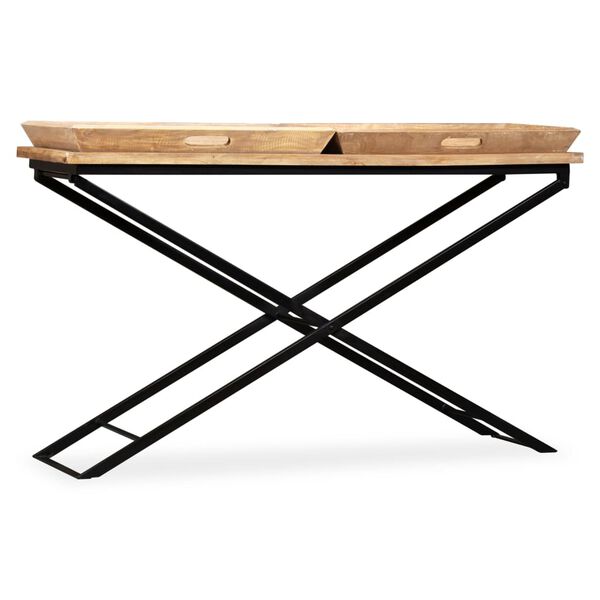 vidaXL Console Table Brown Solid mango wood Large Detachable