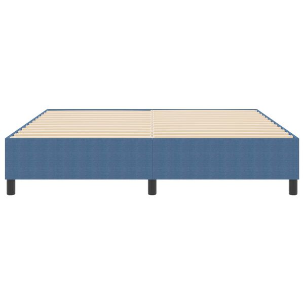 vidaXL Platform Bed Frame Blue 70.87 x 78.74 in Fabric
