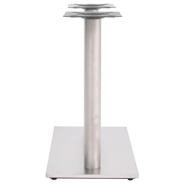 vidaXL Bistro Table Leg Silver Stainless Steel 27.6 x 15.7 x 28.3 in
