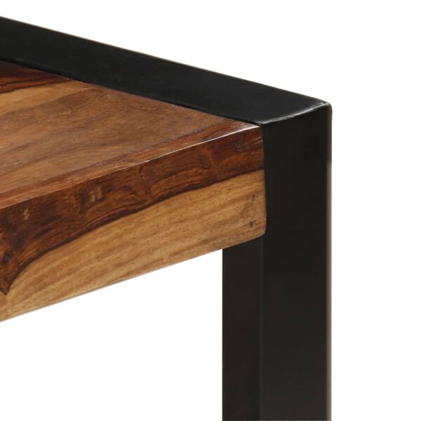 vidaXL Coffee Table Brown Solid Acacia wood, Powder-Coated Steel