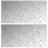 vidaXL Stair Tread Rectangular 2 pcs Silver 23.62 x 11.81 in Aluminium