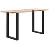 vidaXL Coffee Table Leg Set of 2 Black Powder-coated steel