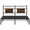 vidaXL Bed Frame Smoked Oak Engineered Wood and Steel King Size