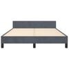 vidaXL Bed Frame With Headboard Dark grey Velvet, plywood, engineered wood