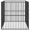 vidaXL Dog Playpen Black Galvanized Steel 39.4 in x 39.4 in x 39.4 in
