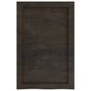 vidaXL Bathroom Countertop Dark Brown 15.7 x 23.6 x (0.8-1.6) " Treated Solid Wood