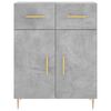 vidaXL Highboard Concrete grey Engineered wood, Metal Tall Highboard