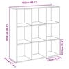 vidaXL Room Divider Bookcase Smoked Oak Engineered Wood Medium