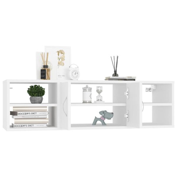 vidaXL Wall Shelf White Engineered Wood 40.2 x 11.8 x 11.4 in Wall Shelf