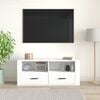 vidaXL TV Cabinet High gloss white Engineered wood Compact TV Cabinet