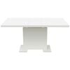 vidaXL Kitchen Table High gloss white MDF and Steel Extendable