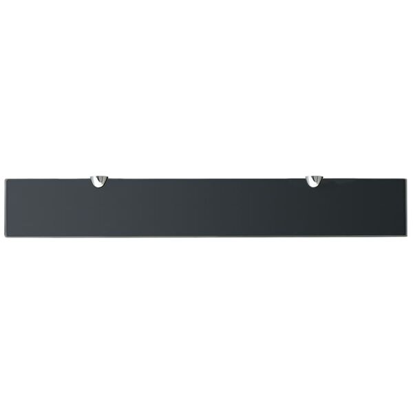 vidaXL Floating Shelf Set of 2 Black Tempered glass, Zinc alloy