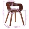 vidaXL Dining Chair Brown Faux leather (100% polyester), Bentwood Medium