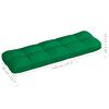 vidaXL Sofa Cushion Set of 7 Green Polyester 47.2 x 31.5 x 3.9 in