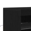 vidaXL LED Sideboard Black Oak 16.14 x 14.57 x 39.37 in
