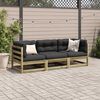 vidaXL Garden Sofa Set Natural wood Vacuum pressure impregnated pinewood L