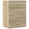 vidaXL Sideboard Sonoma Oak Engineered Wood 23.6x15.4x31.5 in Sideboard