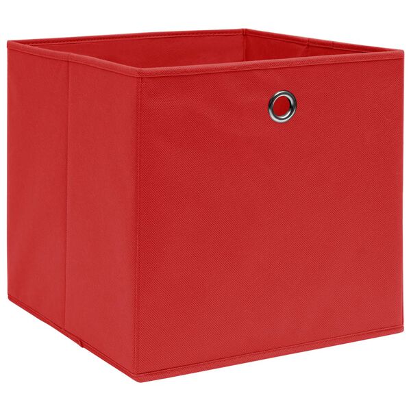 vidaXL Storage Boxes 4 pcs Red 12.6"x12.6"x12.6" Fabric