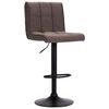 vidaXL Bar Stool Set of 2 Taupe Polyester Adjustable Swivel