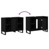 vidaXL Bathroom Cabinet Black 31.50 x 12.99 x 23.62 in Engineered Wood