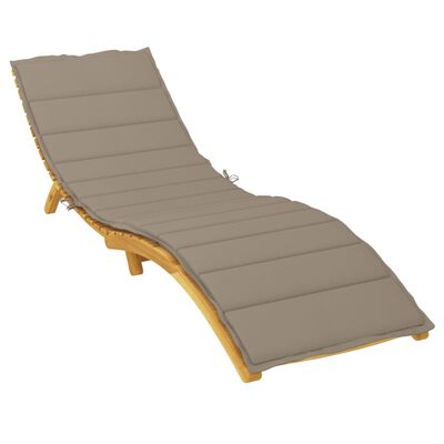 vidaXL Sun Lounger Cushion Taupe 78.7"x27.6"x1.2" Fabric
