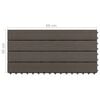 vidaXL Decking Tiles 6 pcs WPC 23.6"x11.8" 11.6 ft&sup2; Dark Brown