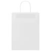 vidaXL Paper Bags 50 pcs with Handles White 26x12x35 cm