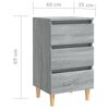 vidaXL Bed Cabinet Set of 2 Grey Sonoma