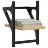 vidaXL Wall Shelf Set of 2 Sonoma Oak Engineered wood, Metal