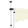 vidaXL Retractable Awning Cream Polyester with PU coating and steel frame