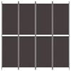vidaXL 4-Panel Room Divider Brown 78.7"x86.6" Fabric