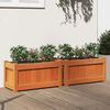 vidaXL Garden Planter Set of 2 Wax brown Solid pine wood