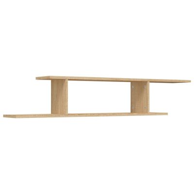vidaXL Wall-Mounted TV Shelf Sonoma Oak 49.2"x7.1"x9.1" Engineered Wood