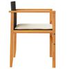 vidaXL Garden Chair Black and Cream White