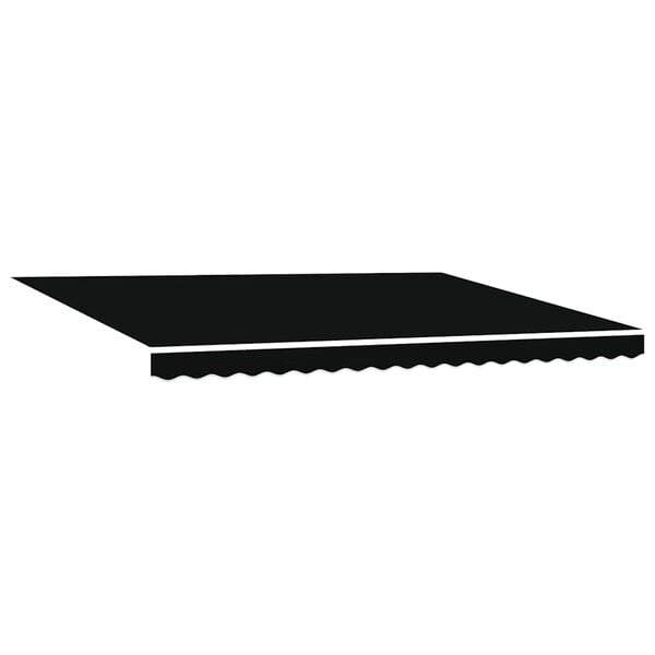 vidaXL Retractable Awning Black 177.17 x 118.11 in Polyester and Metal