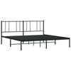 vidaXL Bed Frame Black Steel Super King Bed Frame Rectangular