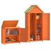 vidaXL Garden Tool Shed Set Brown Solid pine wood, plywood